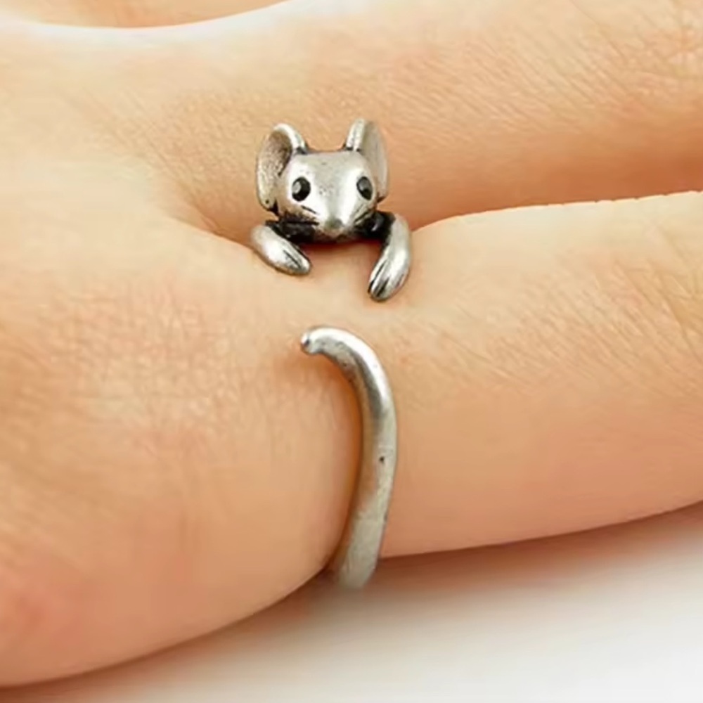 Vintage Silver Mouse Ring - Picture 3 of 7